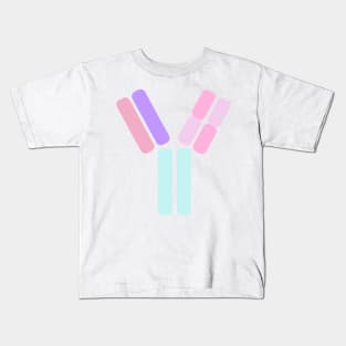 Colourful Pastel Antibody Structure Biology Diagrams Kids T-Shirt